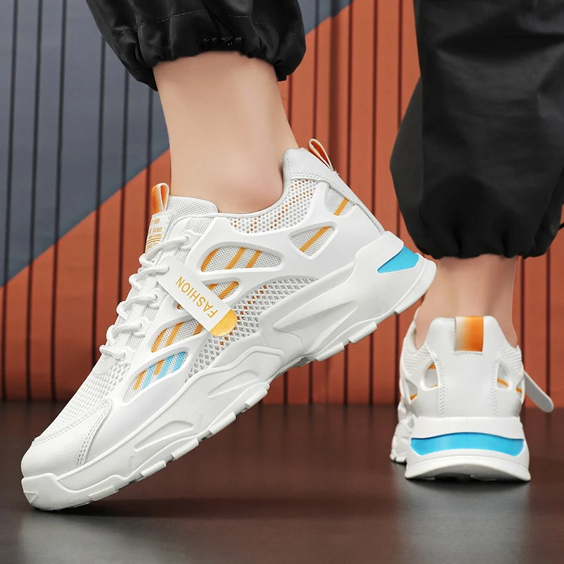 

Мужские повседневные кроссовки, летние дышащие противоскользящие сетчатые уличные кроссовки, студенческие кроссовки, теннисные туфли, Zapatillas Informales