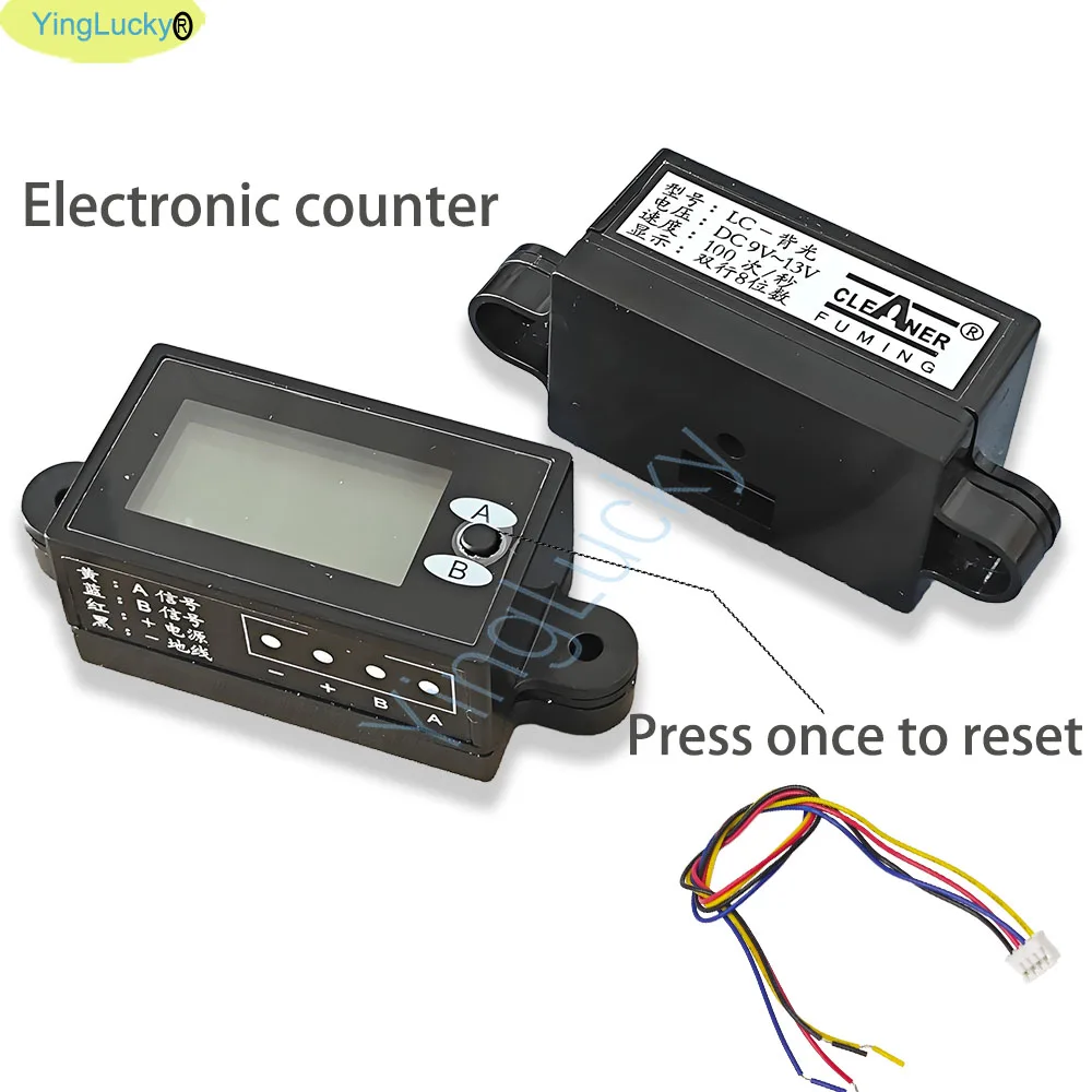Arcade.Resettable 8 Digits Dual Row Display Electronic LCD Coin Counter Pinball Parts Arcacde Game Vedning Machine Card Machine