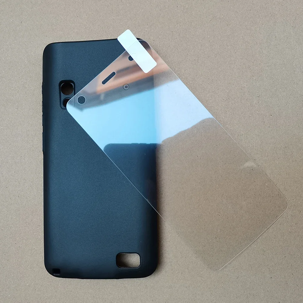 Capa protetora de silicone macio para honeywell eda50p scanner pda filme protetor de tela de vidro temperado