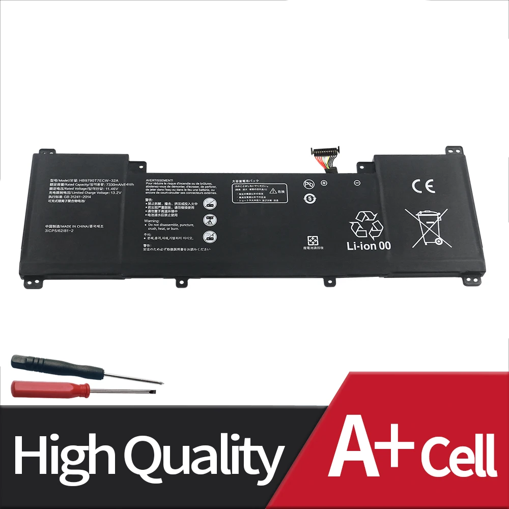 New HB9790T7ECW-32A HB9790T7ECW-32B Laptop Battery for Huawei MateBook 16 R7 5800H CREMW-WFD9 CREM-WFG9 WXX9 WFD9 3ICP5/62/81-2