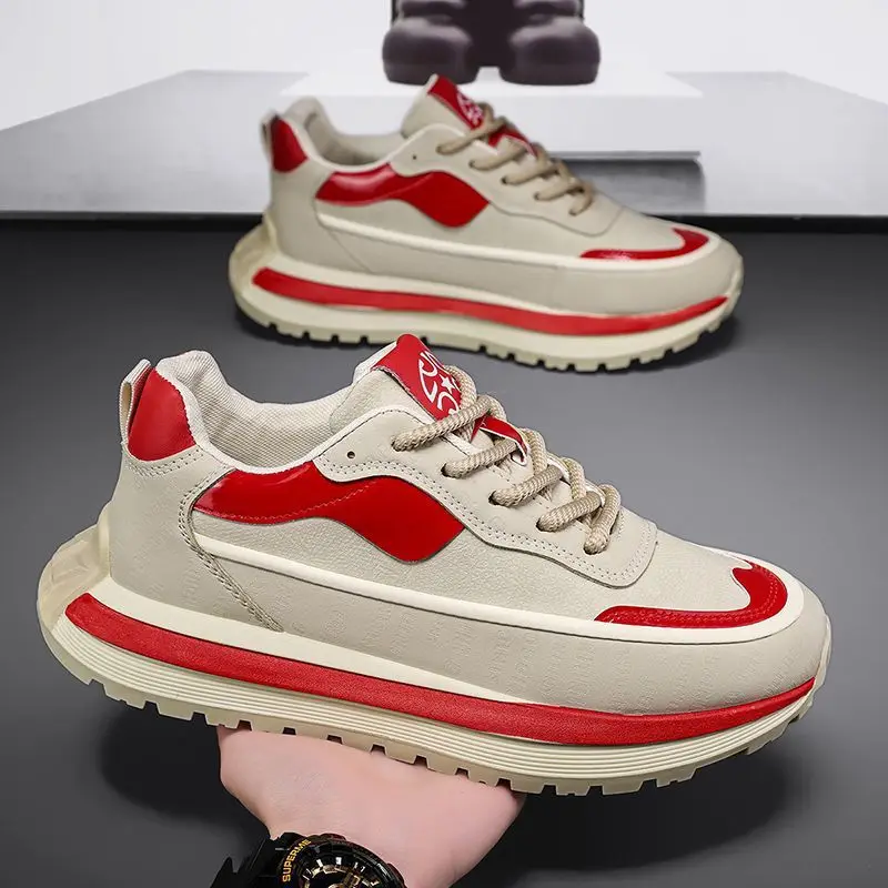 Free Shipping Men Shoes Casual Sneakers Skateboarding Fashion Leather Outdoor Running Hiking Tennis Luxury Platform Comfortable view 5