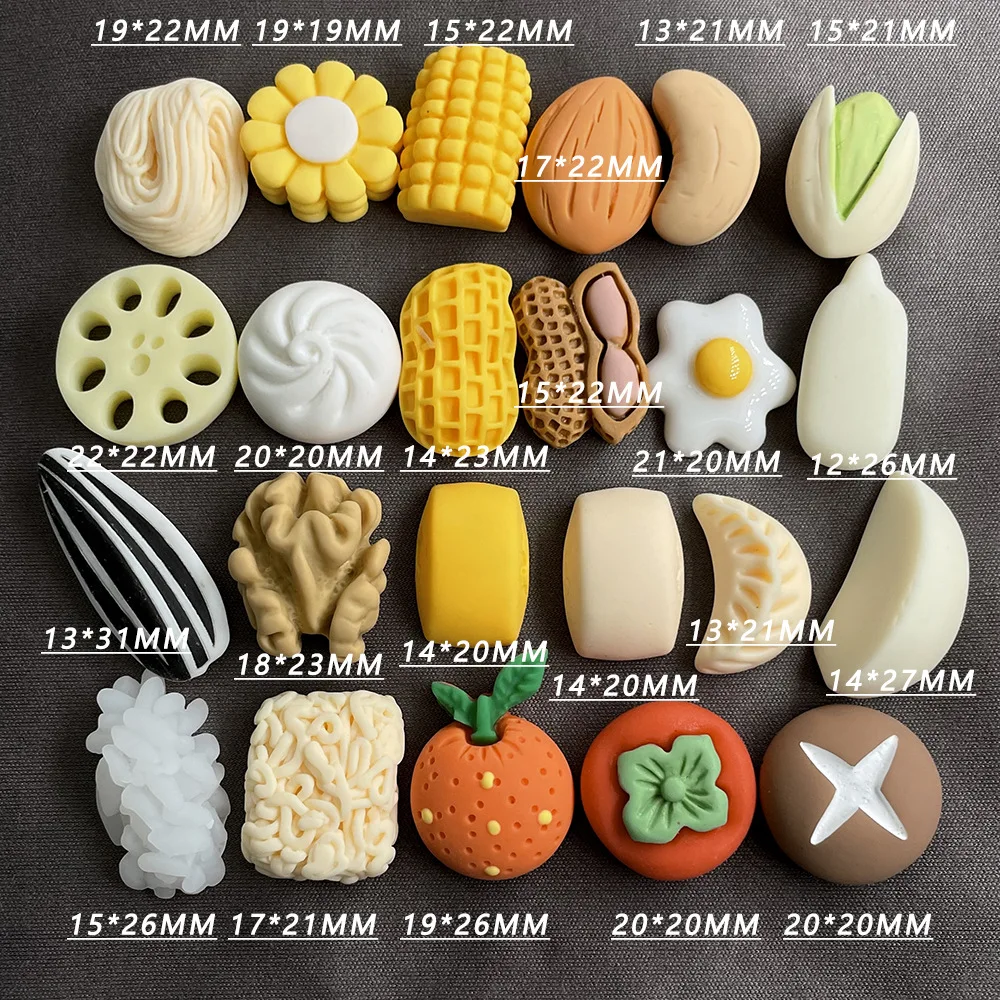 10 stuks simulatie paddestoel maïs worst groente voedsel miniaturen cabochons plakstenen poppenhuis accessoires ambachtelijke benodigdheden