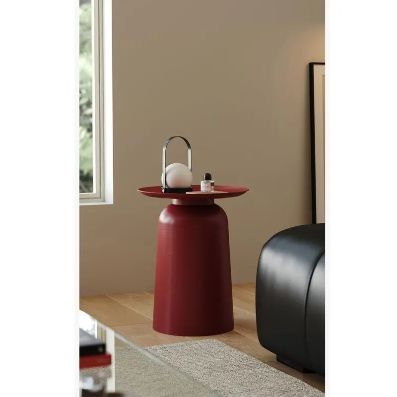 Round Side Table Living Room Minimalist Modern Small Coffee Table Bedroom Nightstand  Storage Stool Compact Circle Desk