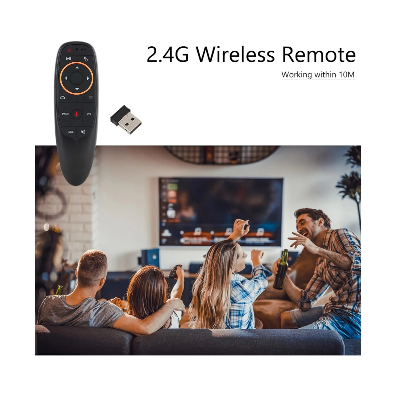 جهاز تحكم عن بعد ذكي لاسلكي 2.4 جيجا هرتز G10 Pro G10S التحكم الصوتي في الماوس الهوائي مع لعبة استشعار الدوران لـ X96 H96 MAX A95X