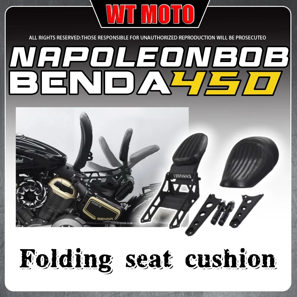 For Benda Napoleon 450 Napoleon 500 Motorcycle Modified Folding Rear Seat Single Seat To Double Seat Hidden Seat