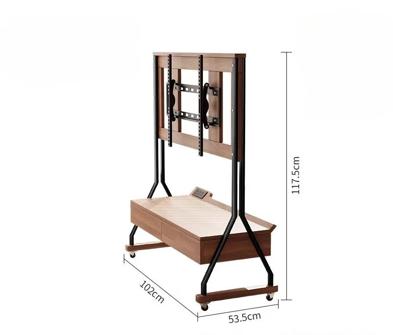 Small apartment modern simple household floor storage with pulley TV stand