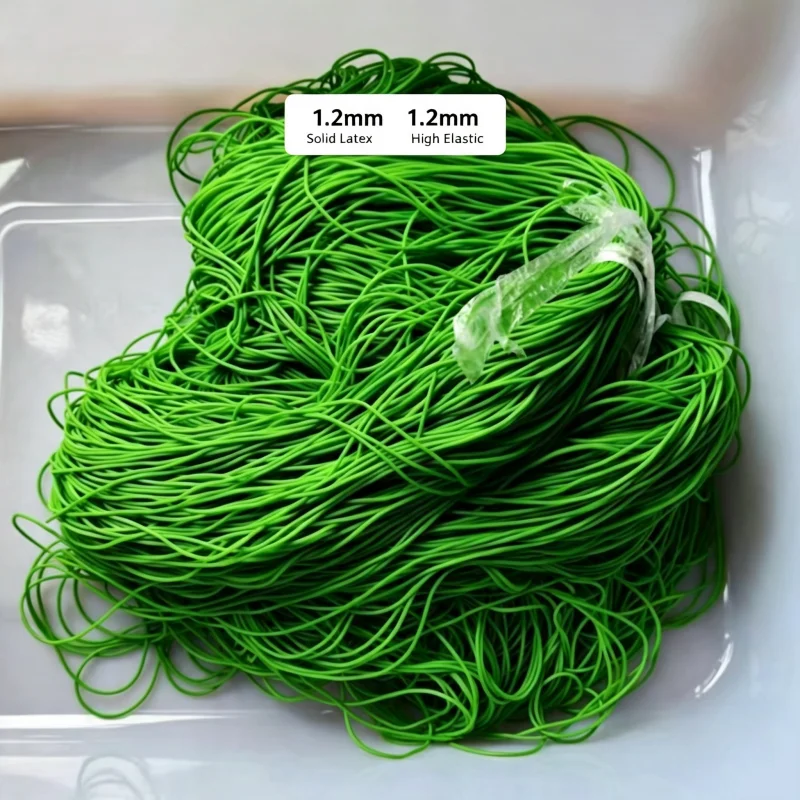 Neues 0,5kg 1,2mm 1,4mm Massives Latex-Gummiseil 6-fach Hochelastisches Einzel-Badminton-Trainingsseil Angelbindeband Elastische Bänder – Detail 7