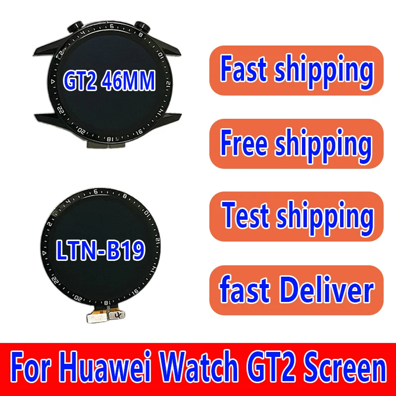 For Huawei GT2 screen assembly, watch GT2 screen, LTN-B19 LCD display, GT2 46MM inner