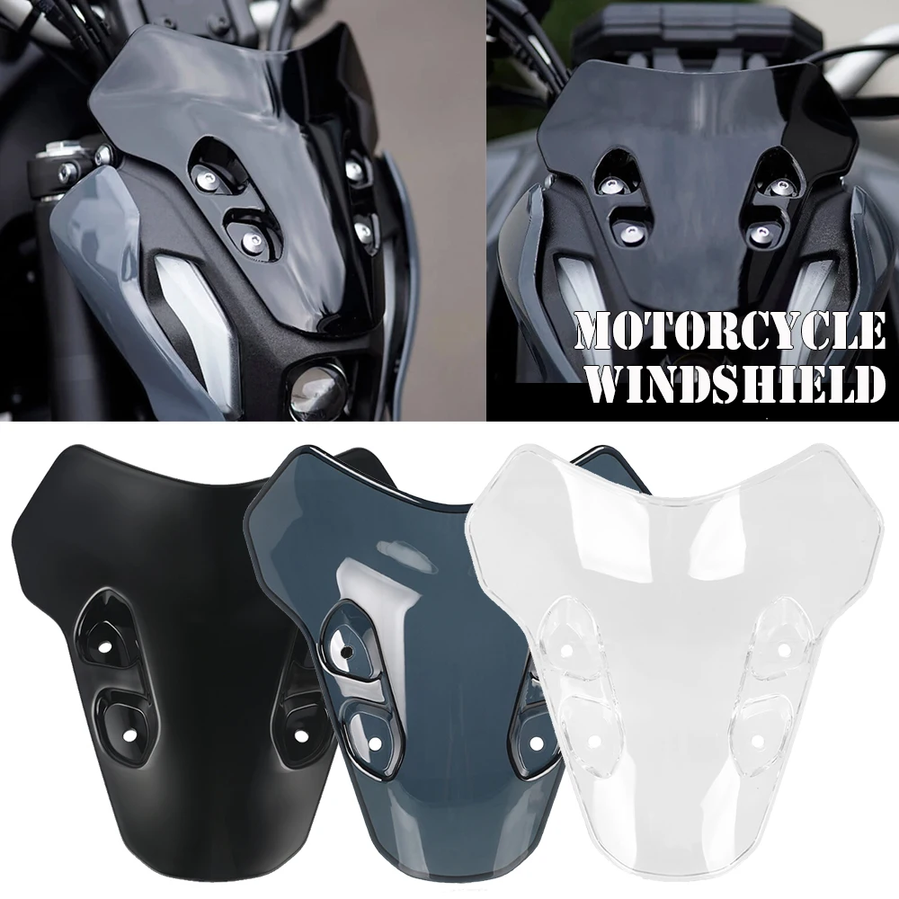 

2023 MT07 2021 2022 Windshield Screen Visor Windscreen Double Bubble Wind Deflector For YAMAHA MT-07 MT 07 Accessorie Motorcycle