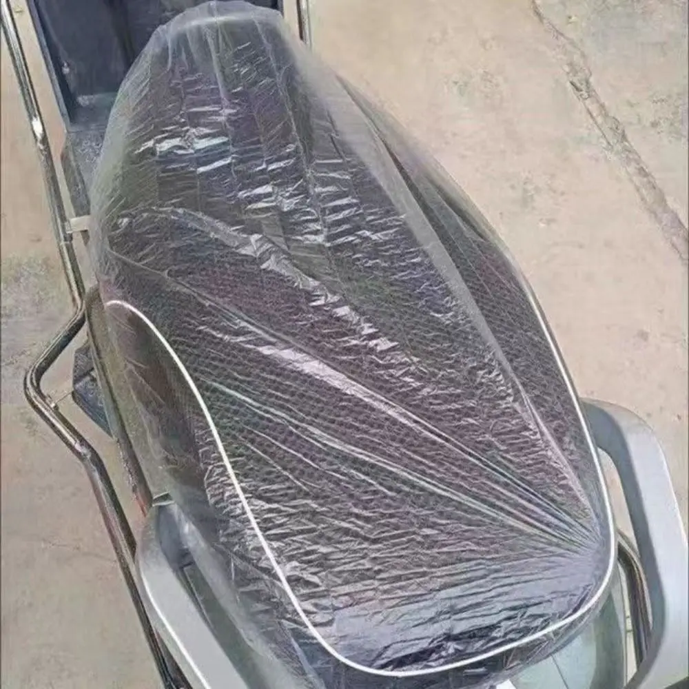 50Pcs Large Disposable Seat Covers Waterproof Dustproof Vehicle Protective Cover Elastic Disposable Motorcycle Seat Cover