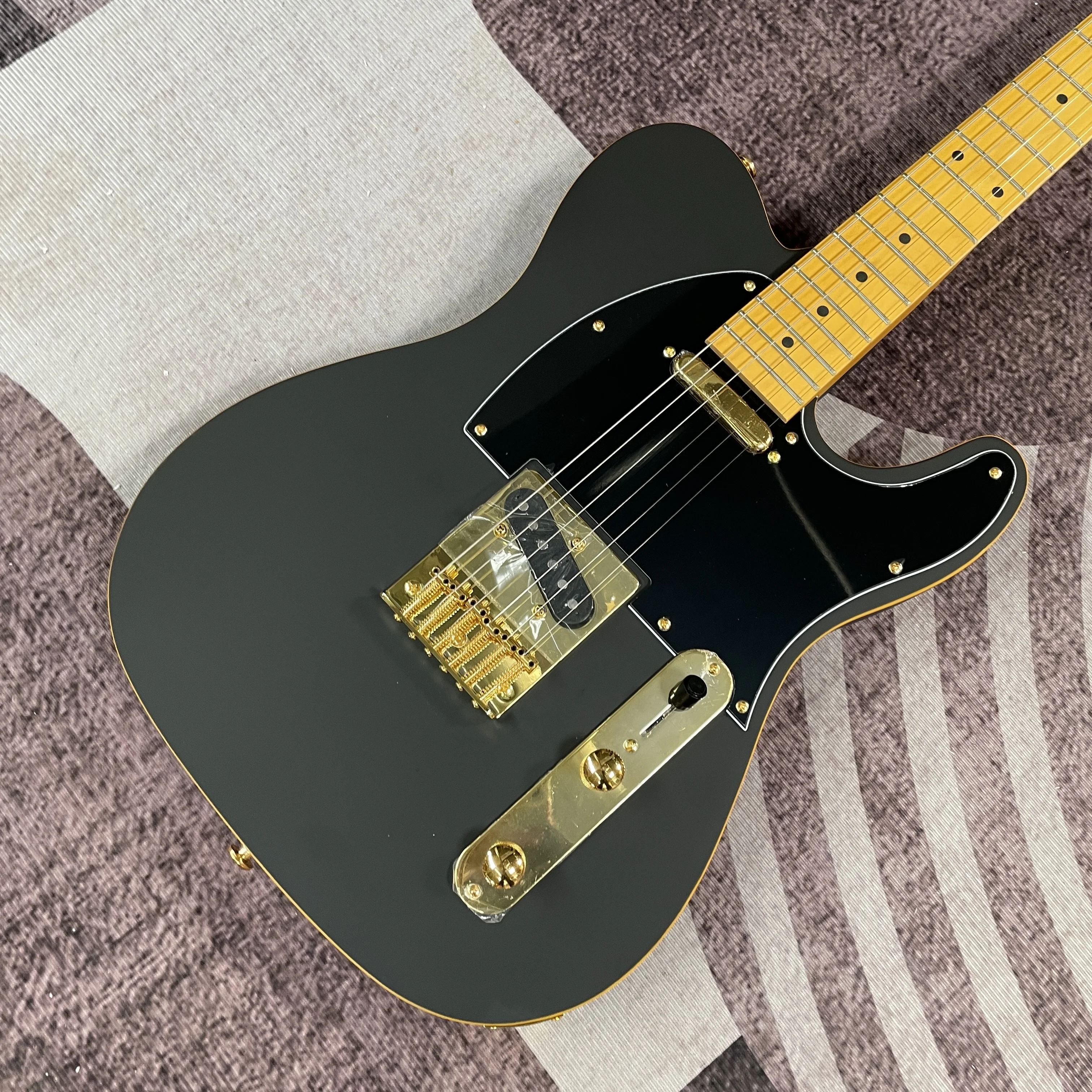 Black TL Electric Guitar SS Gold Hardware Black Pickguard Fast Ship