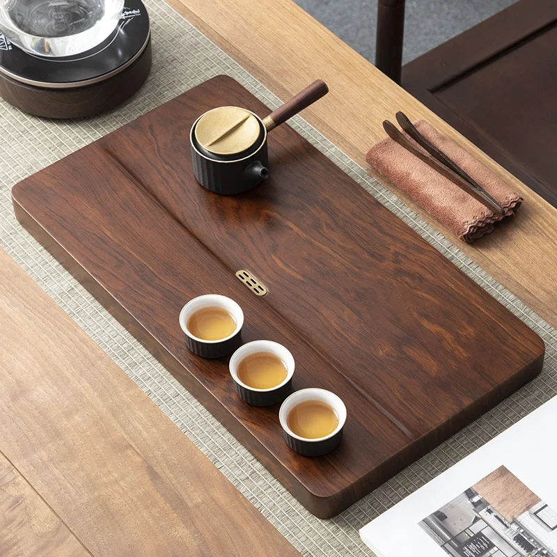 The Whole Piece of Solid Wood Tea Tray Home Tea Set Office Simple Tea Table Pear Chinese Large Tea Tray Bakelite Models