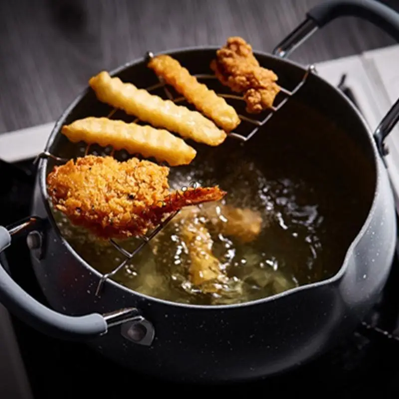 R9CD Stainless-Steel Semi-circular Oil Drain Rack Home Baking Cooking Oil Drip Filter For Tempura, Fried (9 Sizes)