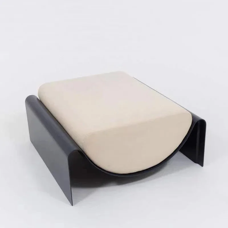 

Italian simple designer metal semicircular sofa low stool household cloakroom shoe changing stool living room sofa chair