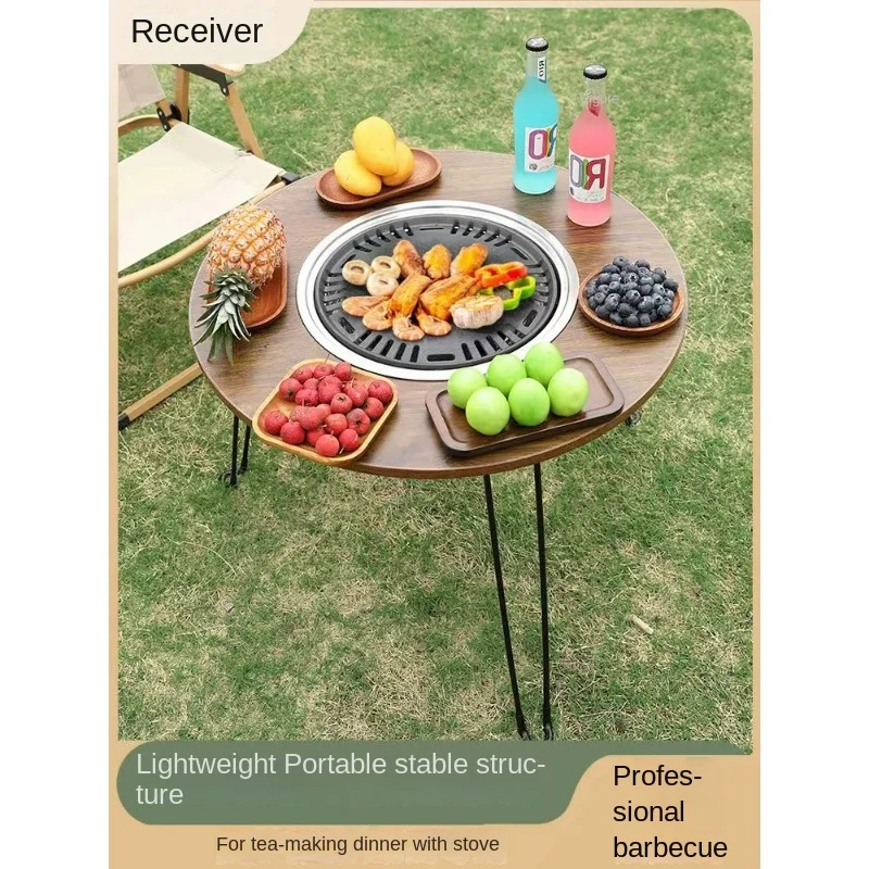 

Outdoor barbecue stove, household smokeless, portable foldable barbecue table, charcoal barbecue, outdoor courtyard stove