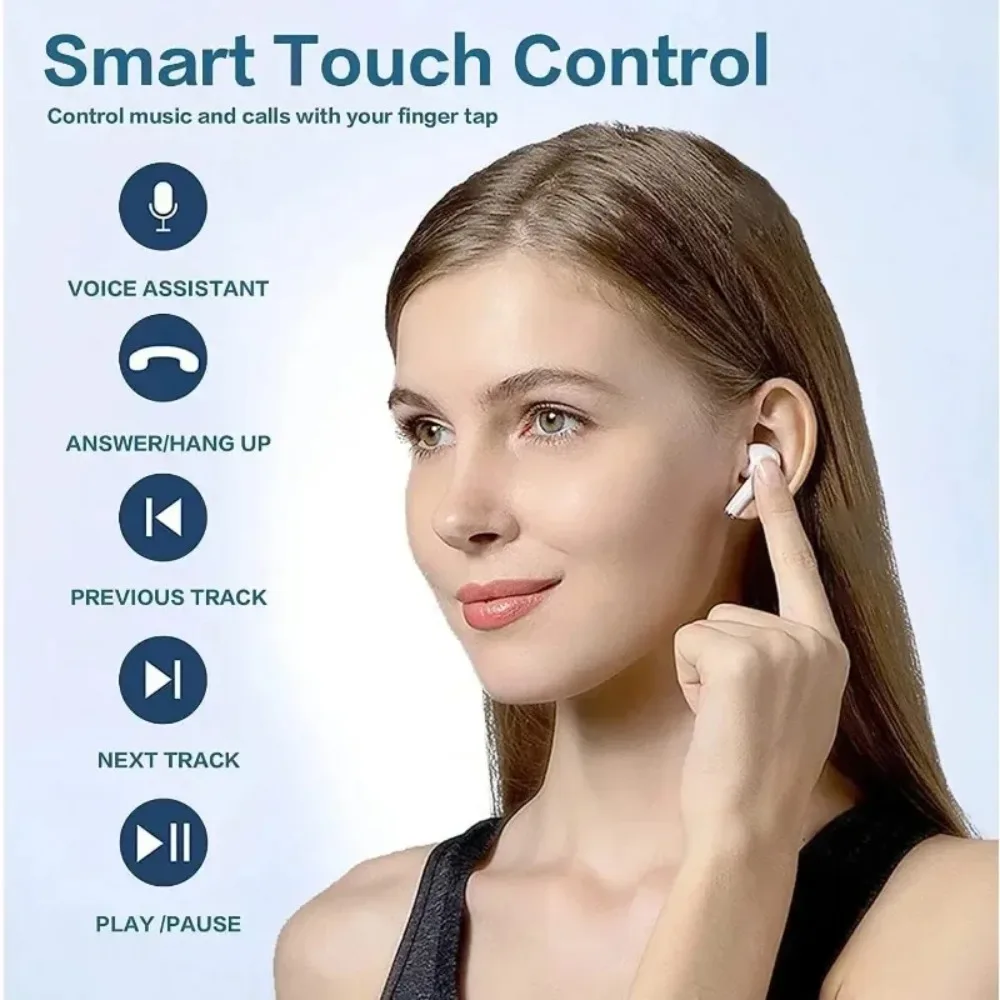 Wireless Headphones w/Mic - 48H Battery | Bluetooth 5.3 | Dual Device Connection | Clear Bass Sound  | Multilingual Support ﻿