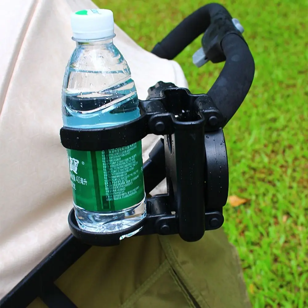 3 in 1 Stroller Cup Holder Double Cup Adjustable Drink Rack Foldable Compact Design Pushchair Bottle Organizer Travel