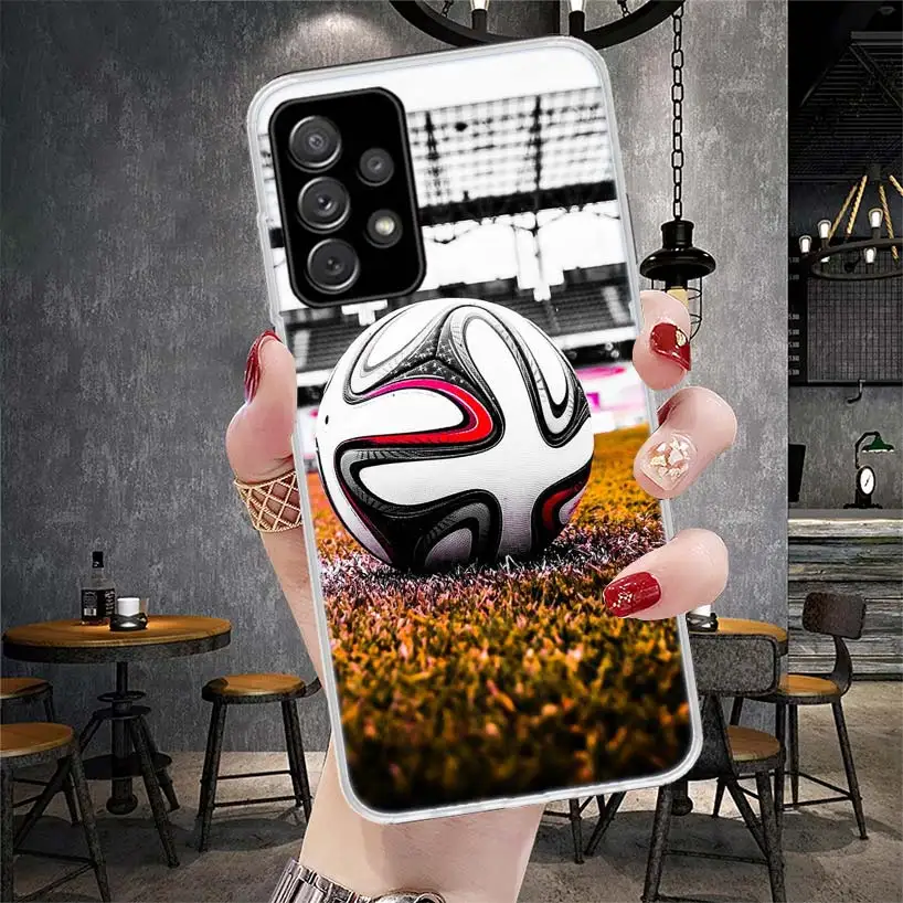 Football Soccer Ball Design Phone Case For Samsung Galaxy A55 A54 A53 A52 A15 A14 A13 A12 A35 A34 A33 A32 A25 A24 A23 A22 A04S A