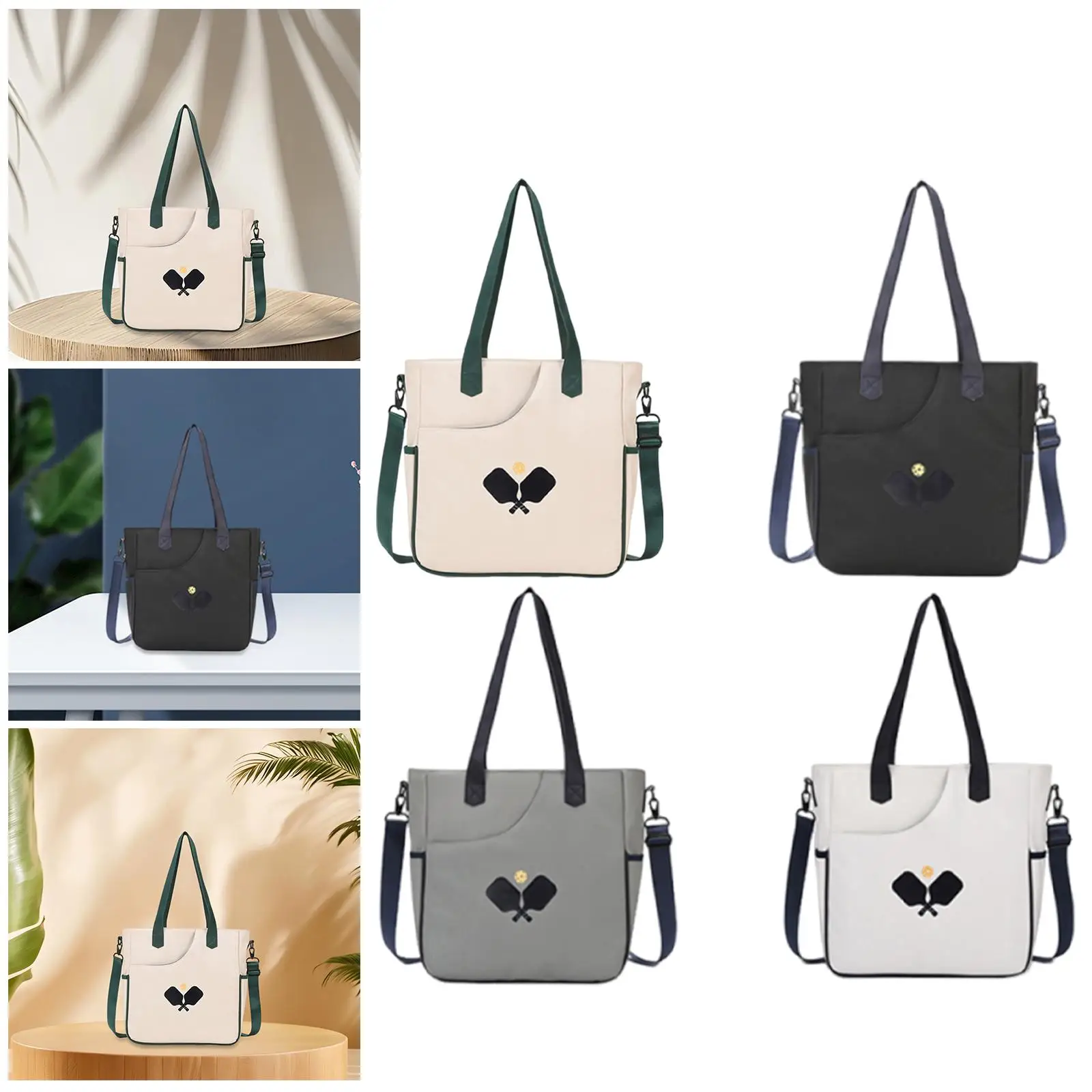 

Pickleball Bag for Men Women Portable Waterproof Badminton Racquet Bag
