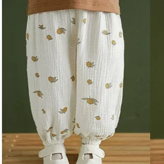 New Designer Printing Trousers Baby Unisex Cute Harem Pants Outdoor Toddler Girls Summer Fashion Thin Loose Full Length Pants