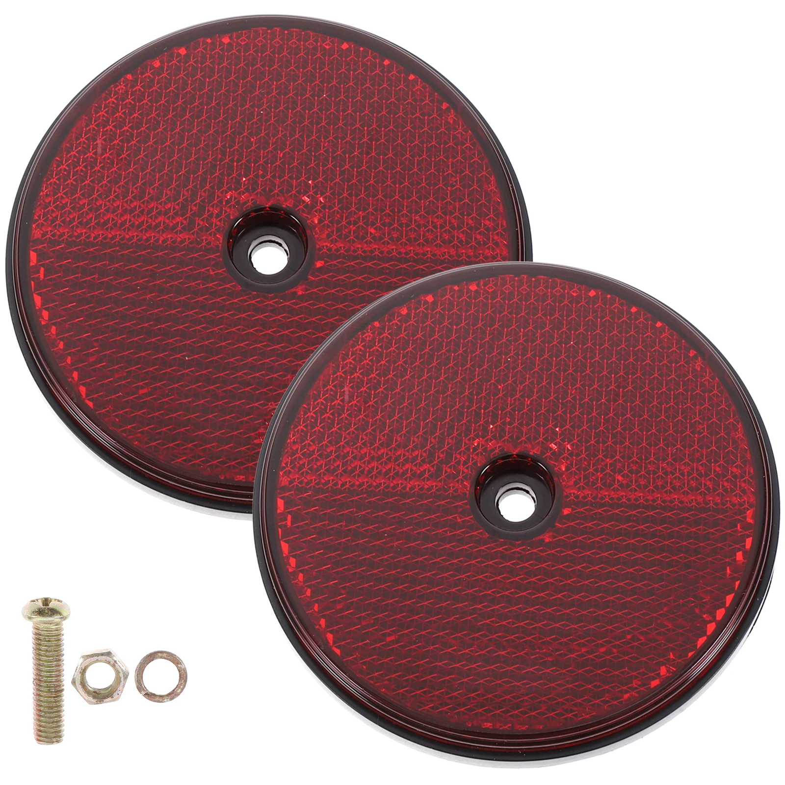 2 pezzi riflettori rossi per rimorchio cassetta postale per auto vialetto post alta cassetta postale riflettore riflettività avviso di sicurezza plastica