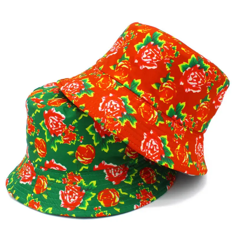 

Reversible Bucket Hat with Vintage Floral Print, Double-Sided Sun Hat for Women, UPF 50+ Boho Summer Beach Cap