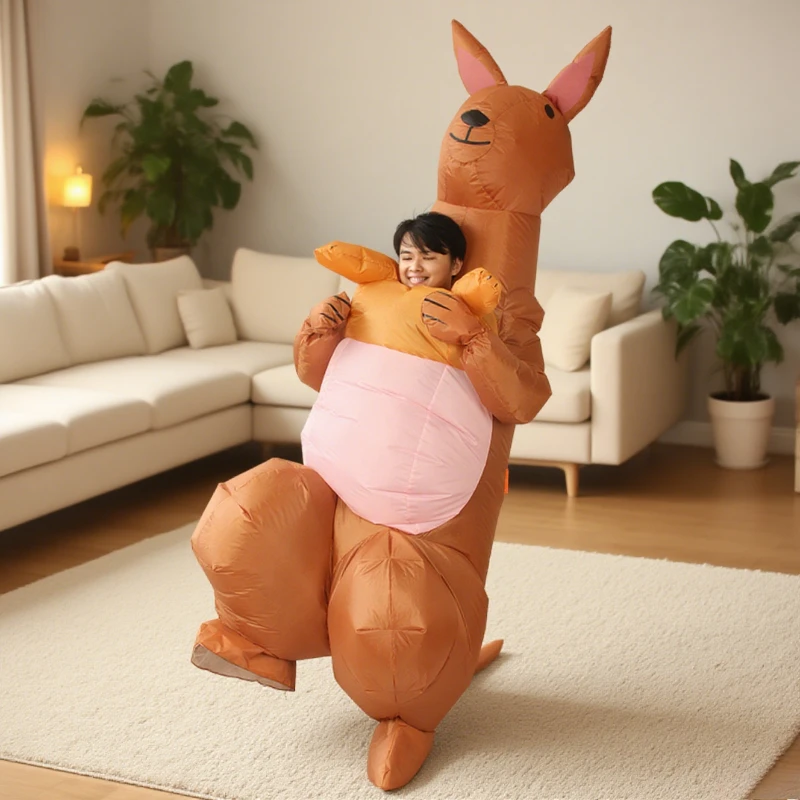 

Kangaroo inflatable costume adult mascot cosplay set party makeup dance party dress up Halloween Christmas performance costumes