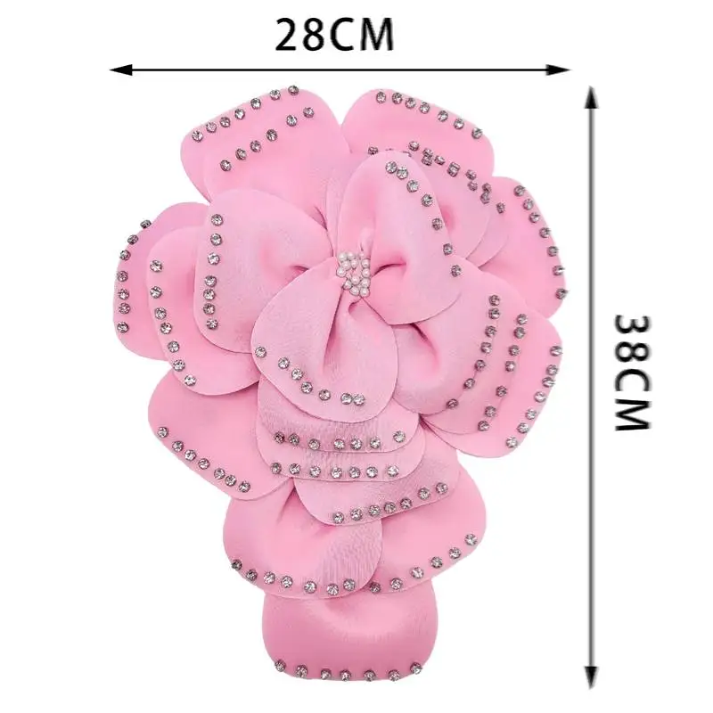 Multi layer Three-Dimensional nail bead fabric Large flower DIY Clothes, Dresses, Hair accessories, chest flower accessories