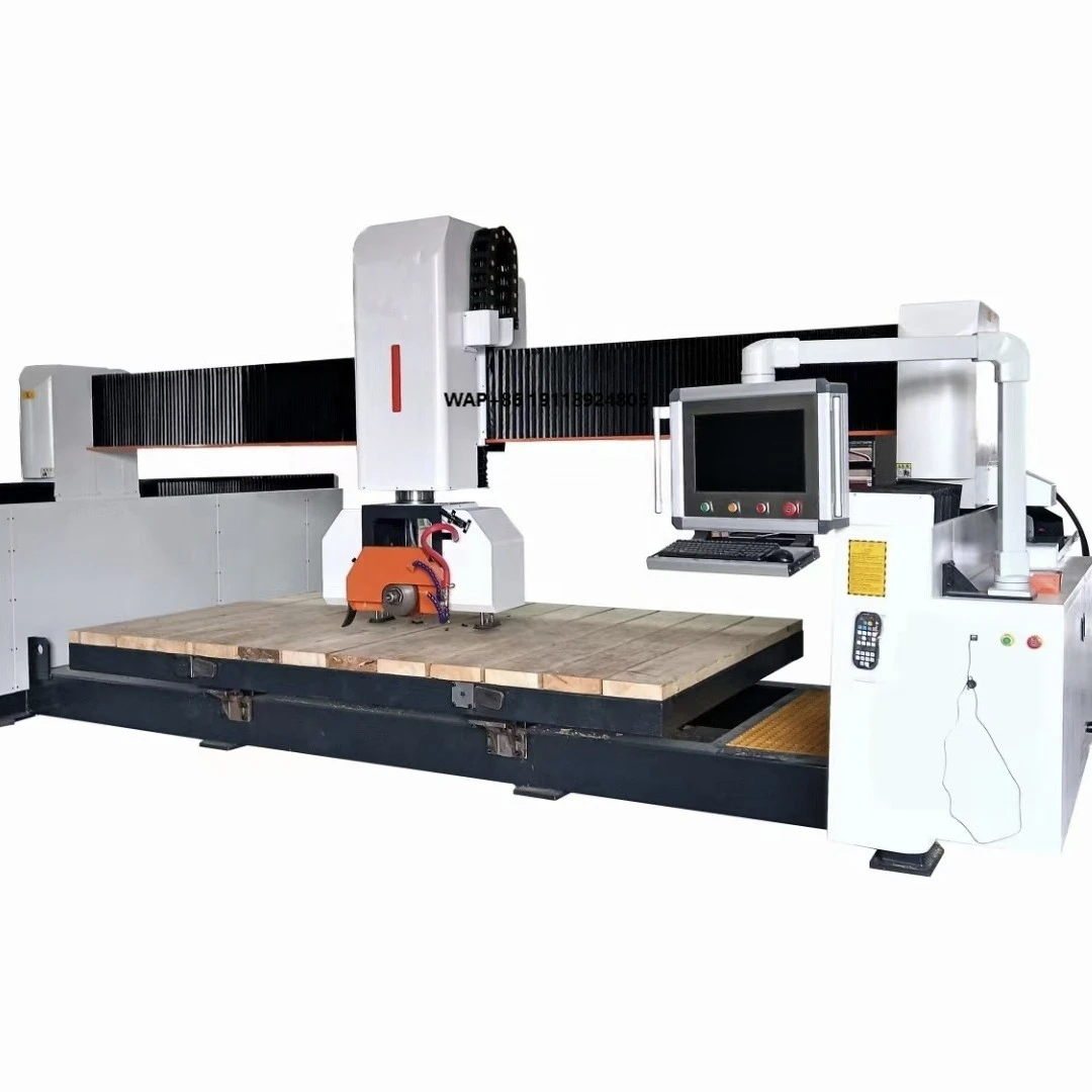 5 Axis Automatic Stone Cutting Machine Cnc Granite Cutting Machine Granite Stone Marble Quartz Bridge Saw