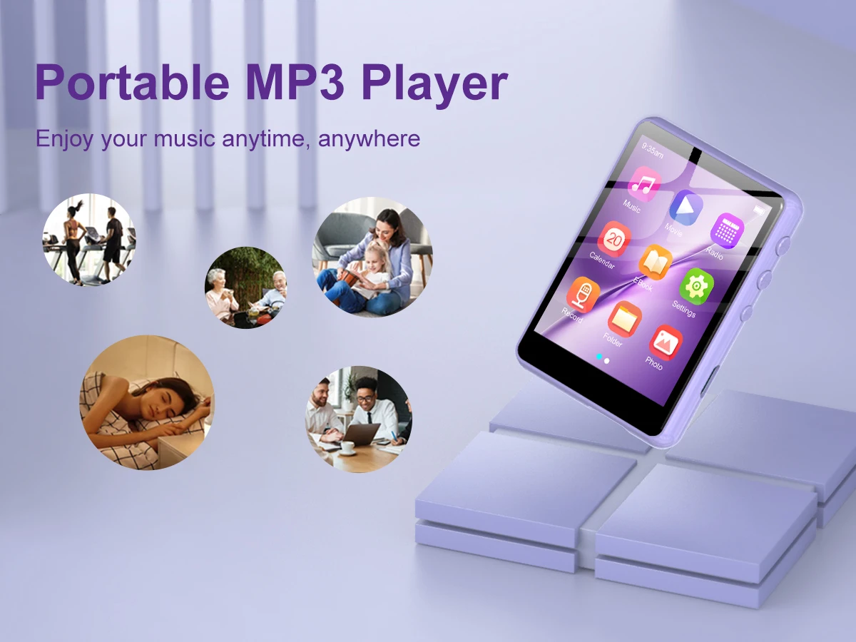 64 GB MP3-MP4-Player, 2,4-Zoll-Touchscreen, HiFi-Klang ohne Qualitätsverlust, Bluetooth 5.3, UKW-Radio, tragbarer Musikplayer, erweiterbar auf 128 GB. – Detail 5