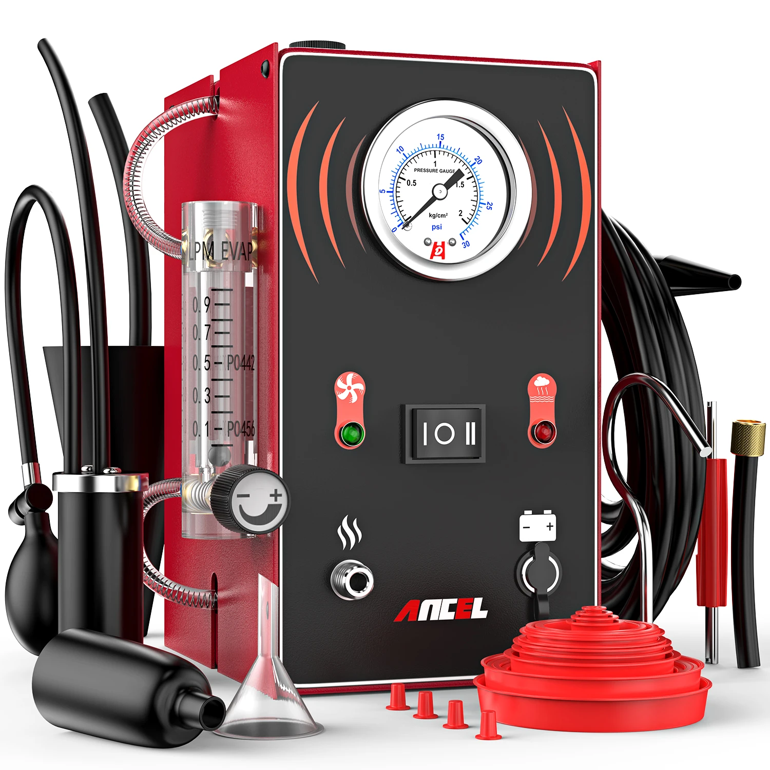 

ANCEL Car Smoke Leak Detector Turbo 12V with Pump EVAP Pipe Leak Locator Smoke Generator Diagnostic Tool for Car Motorcycle