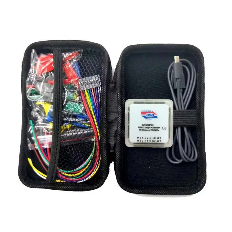 جديد FX3 USB3.0 Mini Type-C USB 100MHz 16 قناة محلل منطقي يعمل مع Sigrok PulseView