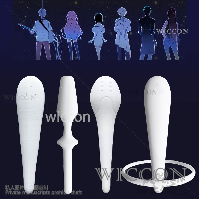 Anime Alien Stage Idol Microphone 3D Polylactic Props Mizi Sua Luka Cosplay Prop Female Male Halloween Party Roleplay Customized