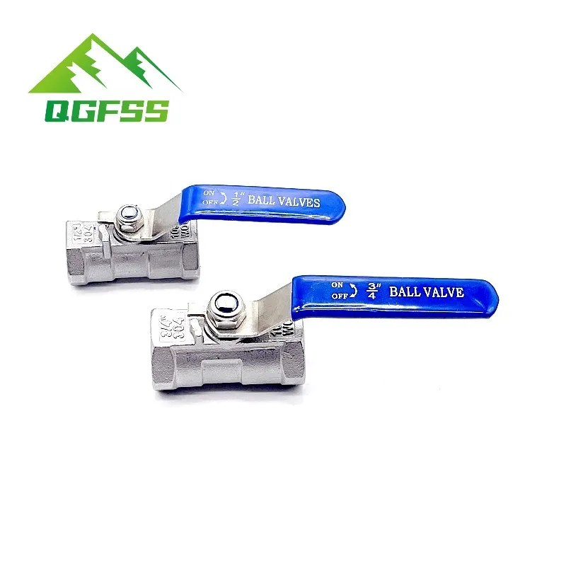 SS 304 Stainless Steel one-piece Ball Valve Female Threaded 1/4\