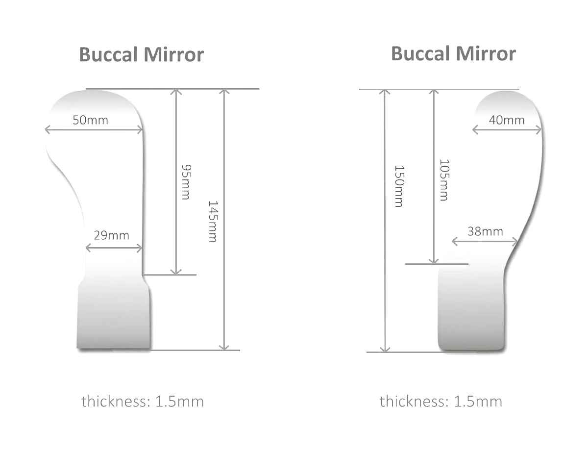 Dental Mirrors Anti-Fog Intraoral Photography Stainless Steel Mirror Fog Free with LED Light Orthodontic Reflectors