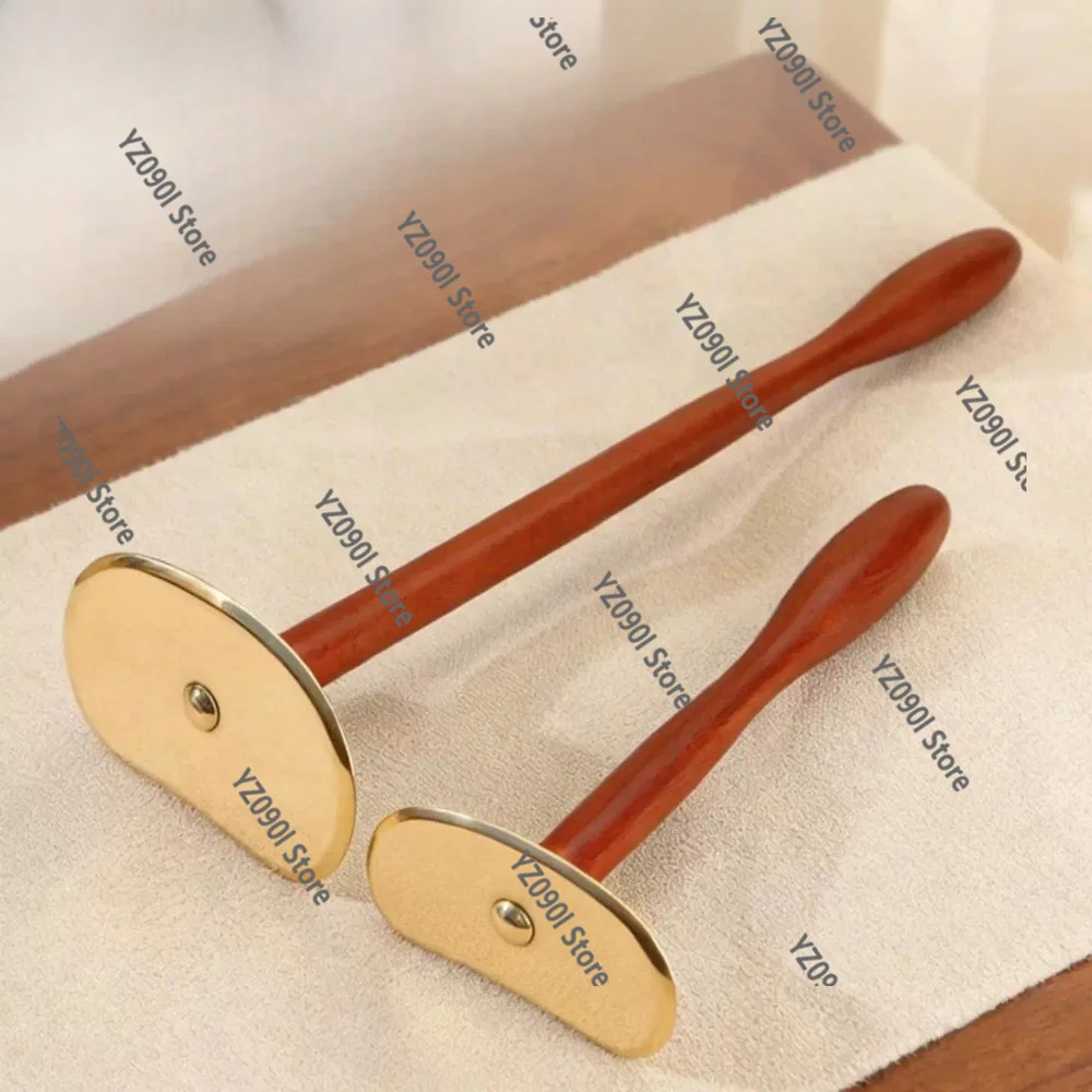 Facial Body Gua Sha Massager Natural Wood Brass Massage Board for Skin Care