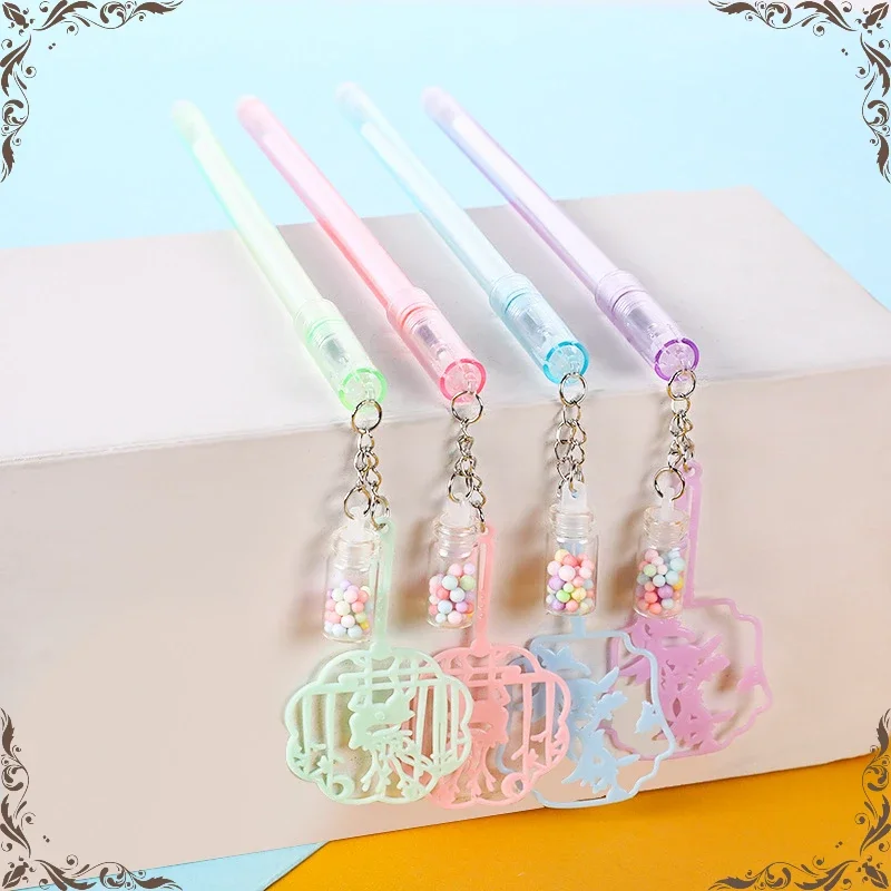 

Wholesale Creative Fan Drifting Bottle Pendant, Neutral Pen, Student Erasable Signature Pen, High Appearance Kawaii Supplies