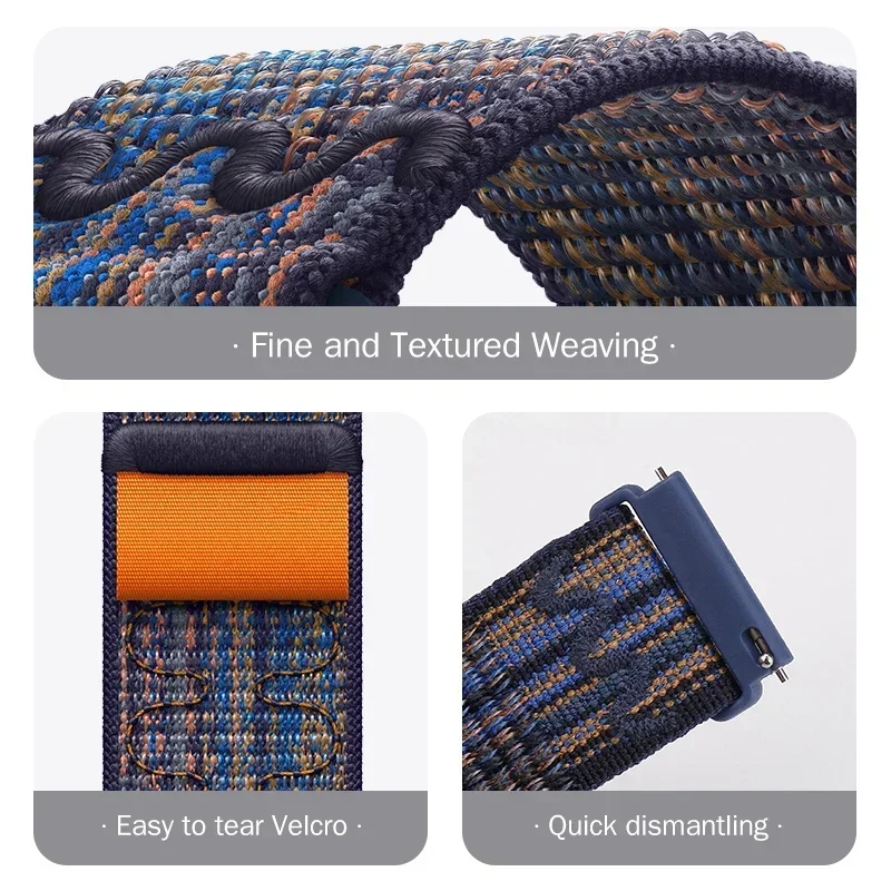 20 mm 22 mm Sport-Nylonarmband für Garmin Forerunner 965 265 165 55 255 Leichtes, atmungsaktives Band Garmin Active 5/Vivoactive 5 4