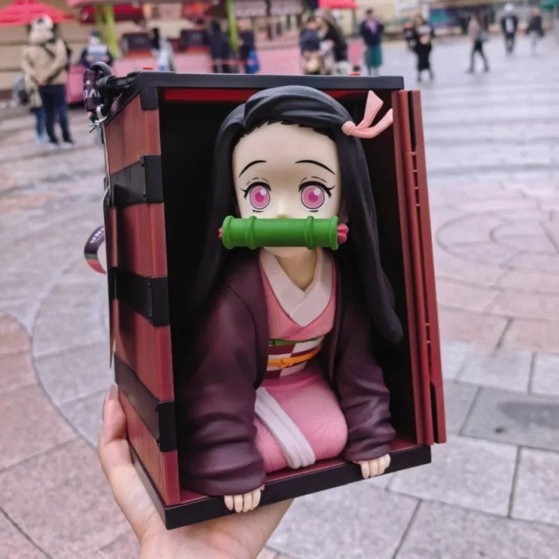

Hot Sale Anime Demon Slayer Model Kimetsu No Yaiba Kamado Nezuko Popcorn Bucket Pvc Desk Action Figures Kid Toys Collection Gift