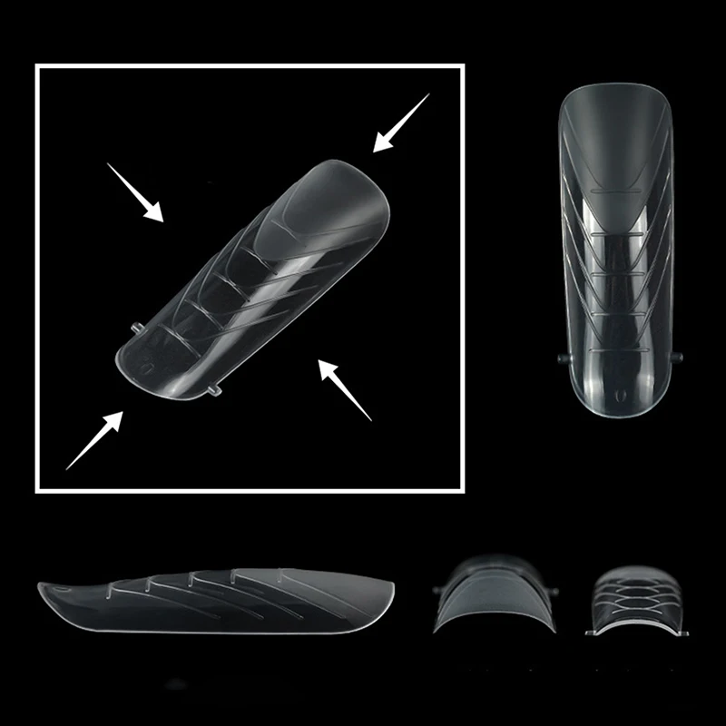 120 Pcs Nail False Tips Mould Quick Building Mold Tips Nail Dual Forms Finger Extension Nail Art Uv Building Uv Gel Tools Salon