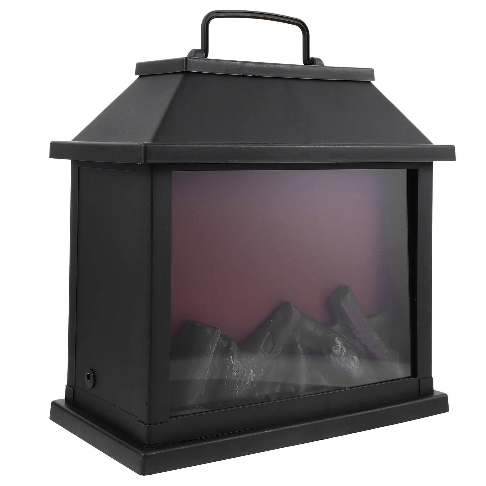 Christmas Lighted Lantern LED Flameless Fireplace Lamp for Indoor Home Bedroom Party Bar Store Xmas Decorative Hanging