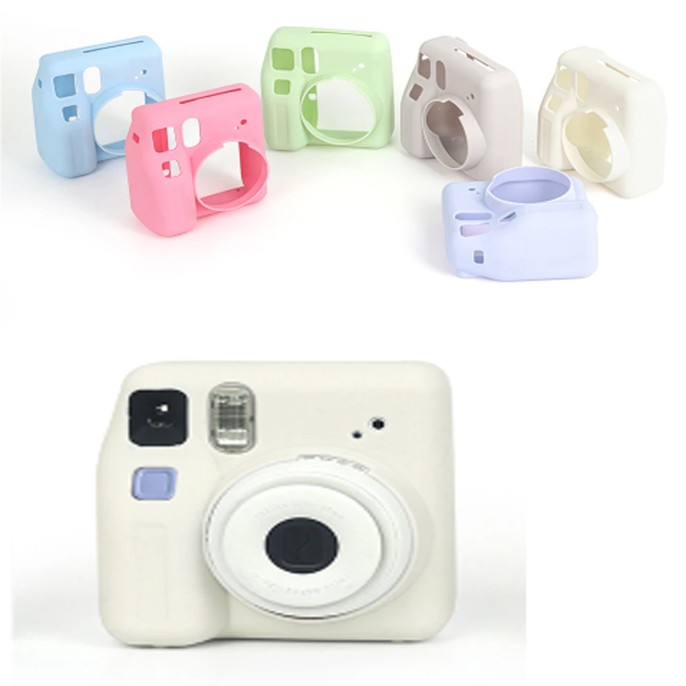 

Camera Silicone Protective Case Cover For instax mini SE Protection Camera Sleeve Simple Solid Color Drop Protective Case