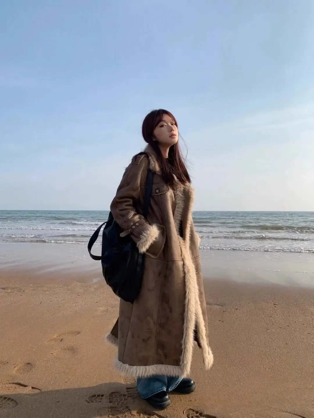 Winter Thickened Long Fur Integrated Fur Coat Women'S New Parkao Women'S Fur Lamb Woman Coat