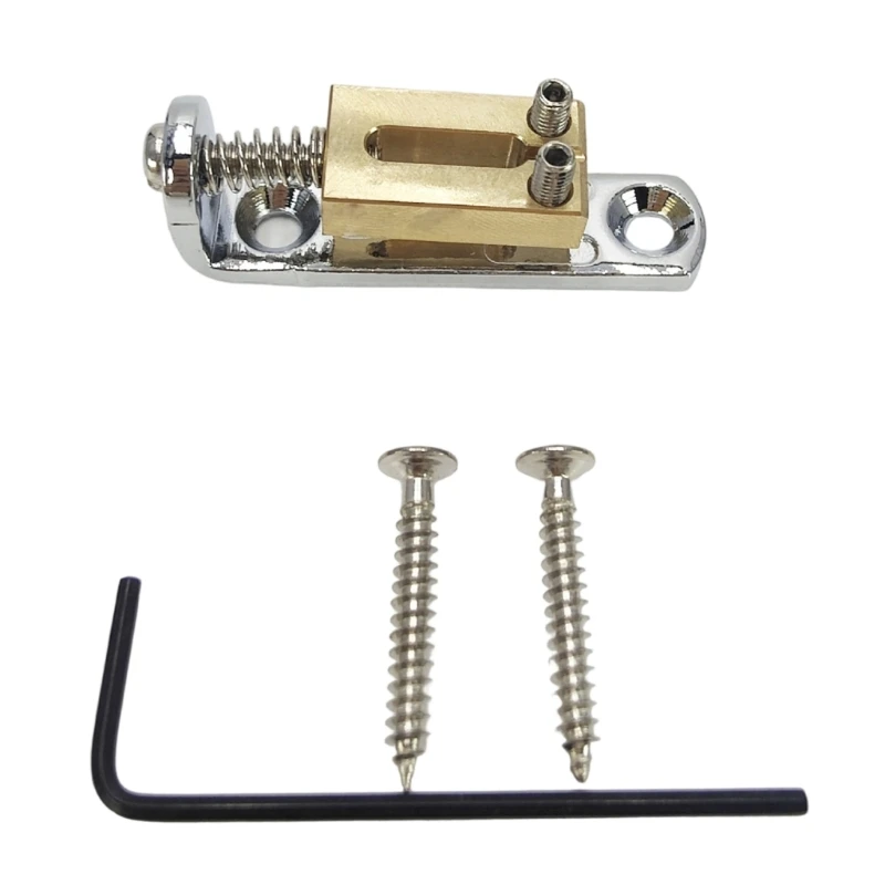   Split Type Individual Single Saddles Guitar Bridge with Wrench and Mounting Screws Sets for Standard Electric Guitar