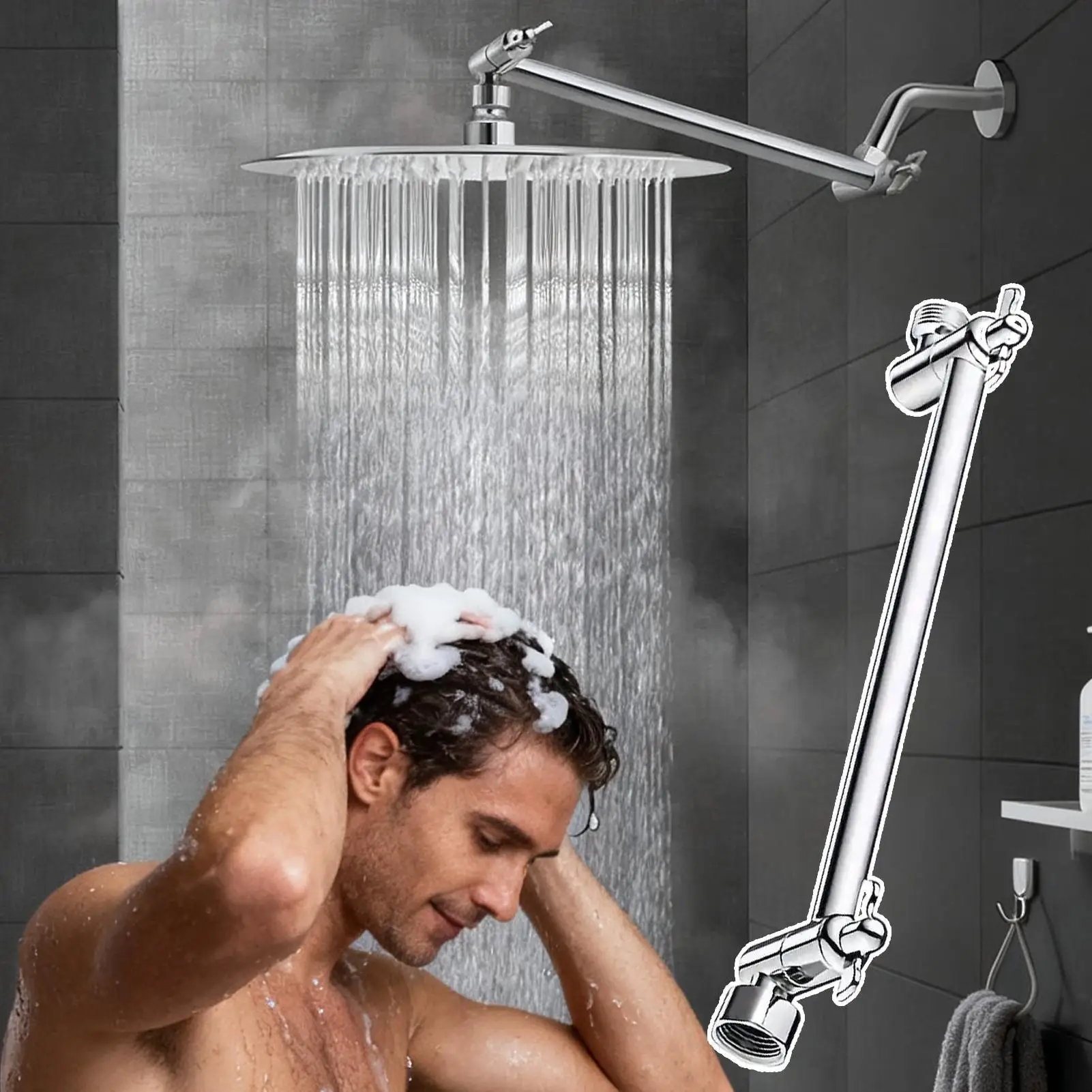 

Удлинитель душевого кронштейна из нержавеющей стали 304, принадлежности для ванной комнаты, удлинитель душевой насадки для дома, отеля, ресторана, квартиры