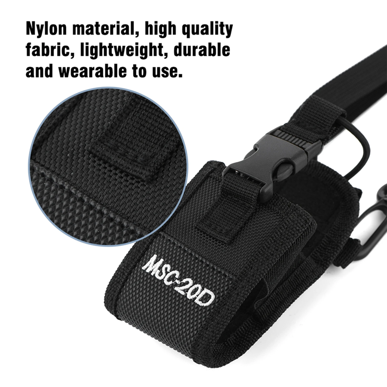 Portable Nylon Shoulder Strap Belt Case Holder Bag Pouch for Walkie Talkie Two Way Radio