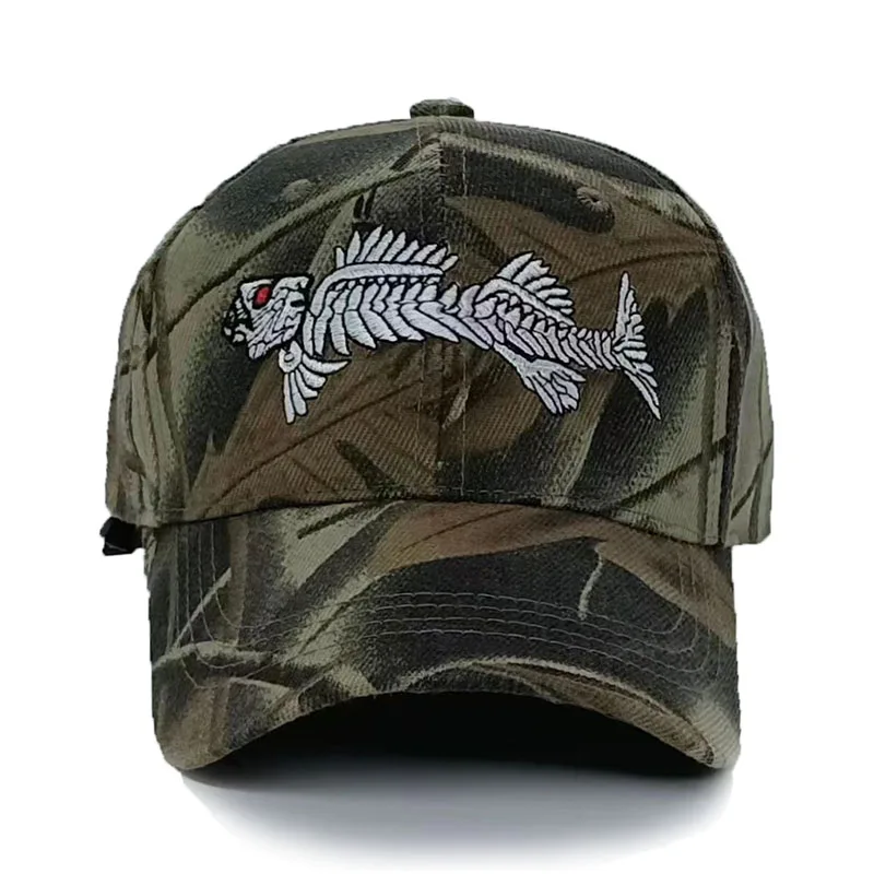 Camo New Men's Baseball Cap For Women Snapback Hat Fish Embroidery Bone Caps Gorras Casual Casquette Outdoor Hunting Hats