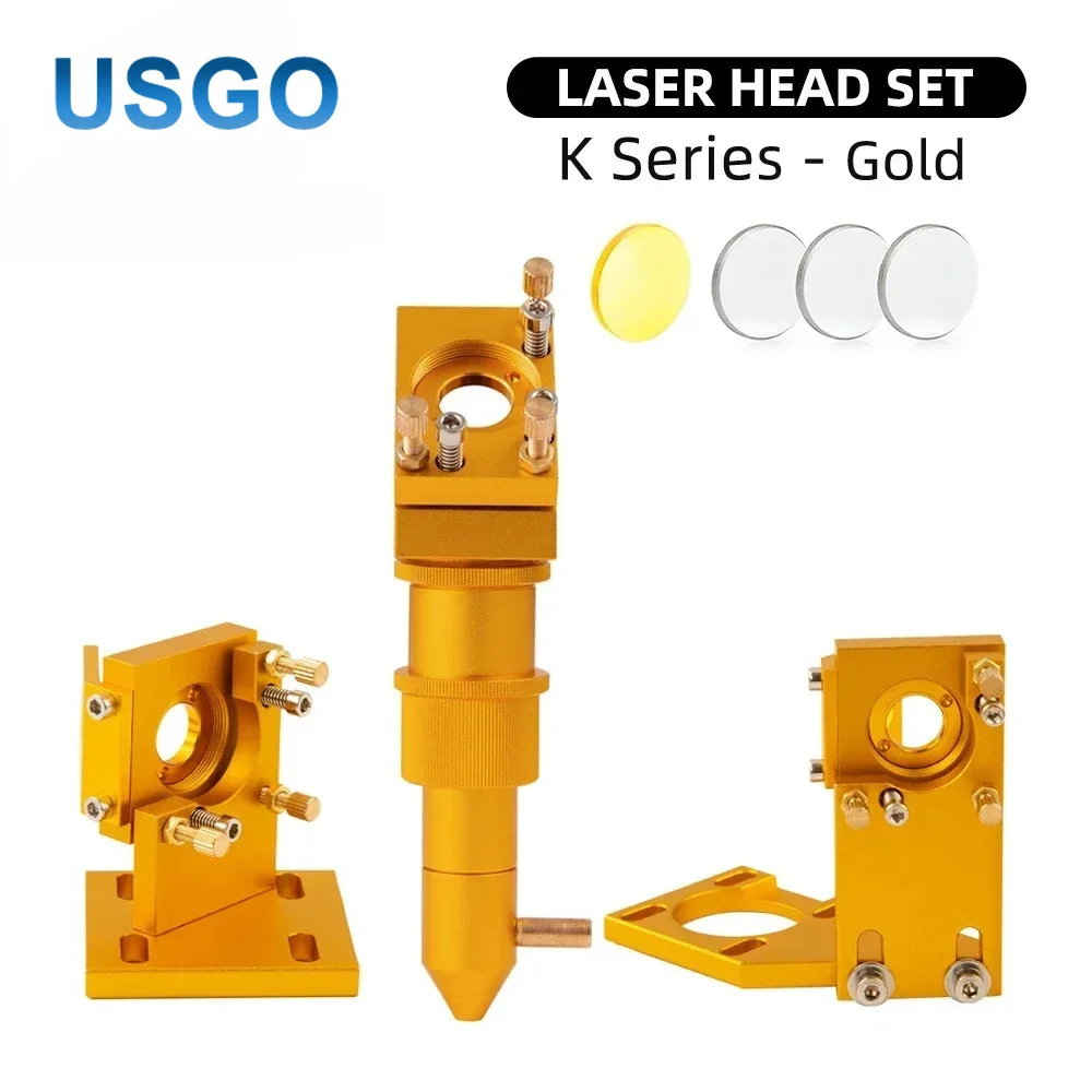 K Series CO2 Laser Head Set with Lens 1st 2nd Mirror Mount 20mm for K40 2030 4060 5030 Laser Engraving Cutting Machine