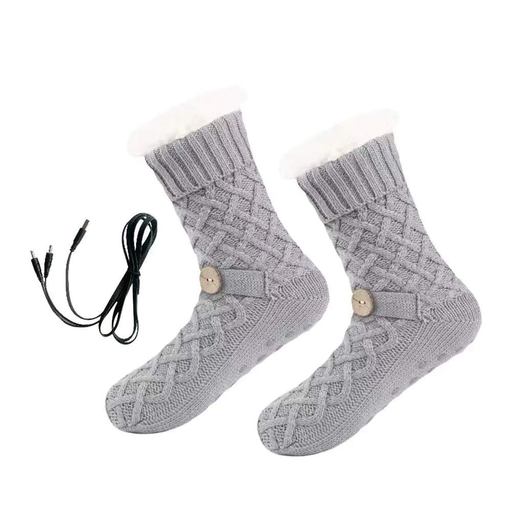 

Зимние теплые носки с USB-подогревом, быстрый нагрев, теплые мягкие электрические теплые носки для ног, спорт на открытом воздухе