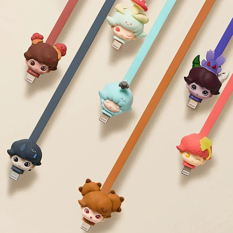 New Dimoo By Your Side Series Blind Box Iphone Type-C Data Cable Kawaii Anime Peripheral Cartoon Decor Toys Gift For Girls